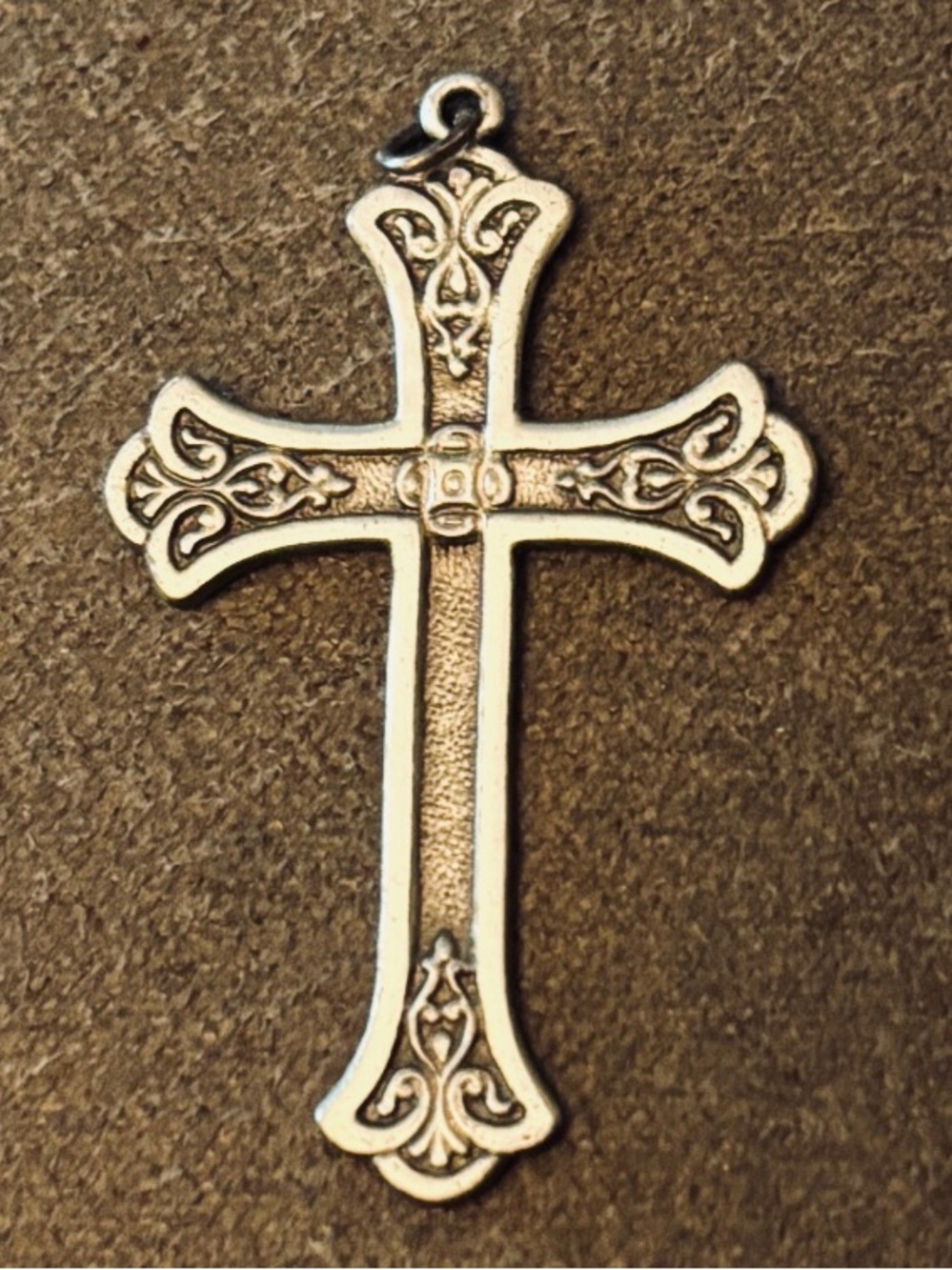 Vintage PPC Sterling Silver Detailed Design Pectoral Cross Pendant 
Trinity 
$28